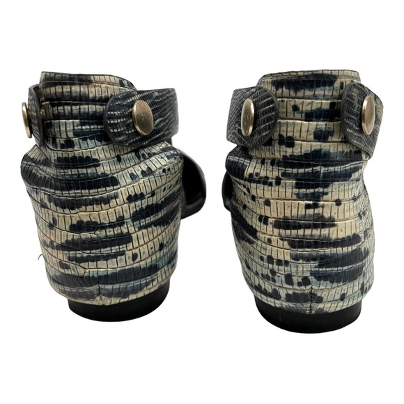 Alexander Wang Snakeskin Point Toe Strappy Snap Back Flats Women’s 38 - Picture 7 of 13